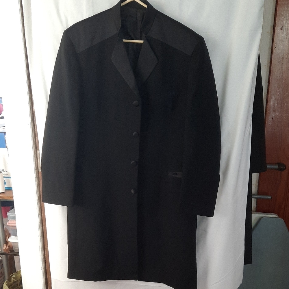 After Six Elegant Black Trench Coat - Size 40L